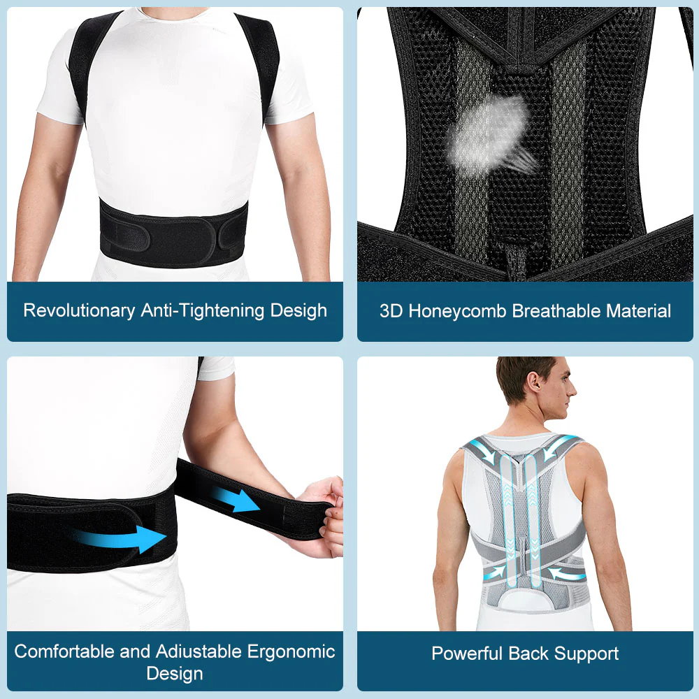 Back Brace Posture Corrector Shoulder Straightener for Men&Women - Image 3